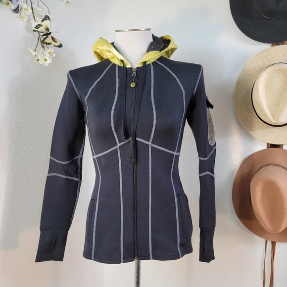 ZAGGORA BURN MORE CALORIES W HOT BODY WATERPROOF BLACK TRACK JACKET W HOOD SZ: M - Picture 13 of 16